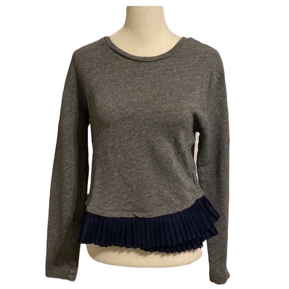 J CREW ruffled hem sweatshirt - Picture 2 of 12